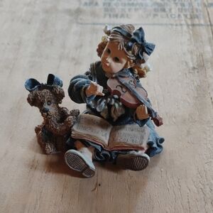 Boyds Bears Figurine with Blue and Brown Accents